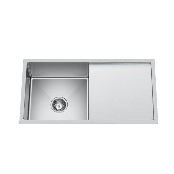 BC-S8545 Stainless Steel  Sink with Drainer, 850 x 450 x 230mm - Brushed Nickel